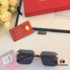 6931aca9ccd8ab3d7afa0f86 Cartier-Style Oversized Round Sunglasses for Women, Frameless Fashion UV Protection Sunglasses, Stylish Unisex Sun Glasses for Driving