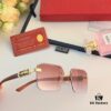 6931aca9ccd8ab3d7afa0f88 Cartier-Style Oversized Round Sunglasses for Women, Frameless Fashion UV Protection Sunglasses, Stylish Unisex Sun Glasses for Driving