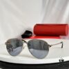 6931acacccd8ab3d7afa0fb4 Santos de Cartier Original Spring Hinge Aviator Sunglasses, Gold Plated Brushed Platinum Bicolor Metal, High-Definition Authentic Lenses, Model 0325, Size 59-19 145