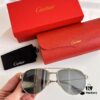 6931acafccd8ab3d7afa0fed Original Spring Hinge Santos de Cartier Sunglasses, Golden Electroplated Brushed Platinum Bicolor Metal, Aviator Style, High-Definition Authentic Lenses, the Pinnacle of Eyewear