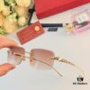 6931acb0ccd8ab3d7afa0ff9 Cartier Panther Decorated Frameless Square Sunglasses for Women, Retro Metal Stylish Unisex Sunglasses, Trendy Street Snap Eyewear