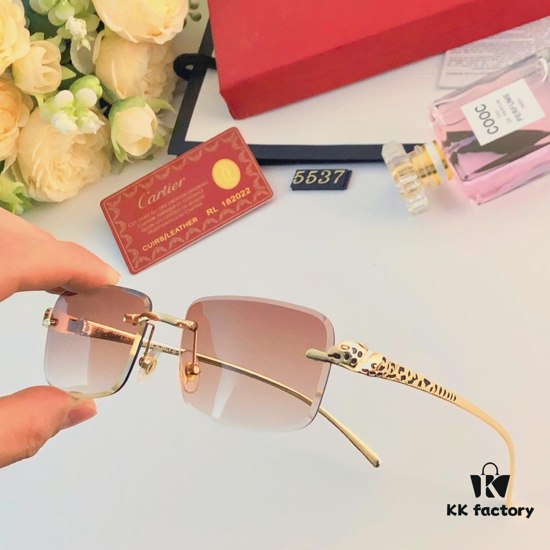 6931acb0ccd8ab3d7afa0ff9 Cartier Panther Decorated Frameless Square Sunglasses for Women, Retro Metal Stylish Unisex Sunglasses, Trendy Street Snap Eyewear