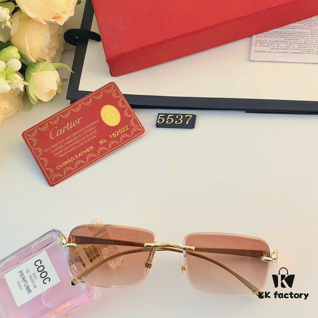 6931acb0ccd8ab3d7afa0ffa Cartier Panther Decorated Frameless Square Sunglasses for Women, Retro Metal Stylish Unisex Sunglasses, Trendy Street Snap Eyewear