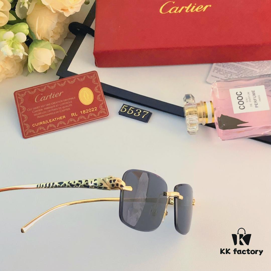 6931acb0ccd8ab3d7afa0ffd Cartier Panther Decorated Frameless Square Sunglasses for Women, Retro Metal Stylish Unisex Sunglasses, Trendy Street Snap Eyewear