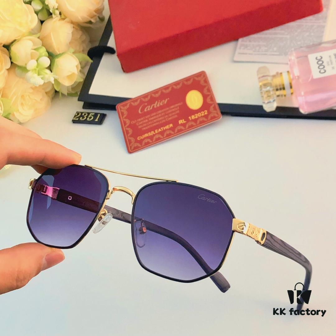 Cartier New Men's Sunglasses, Fashionable and Trendy Casual Shades for Travel and Vacation
