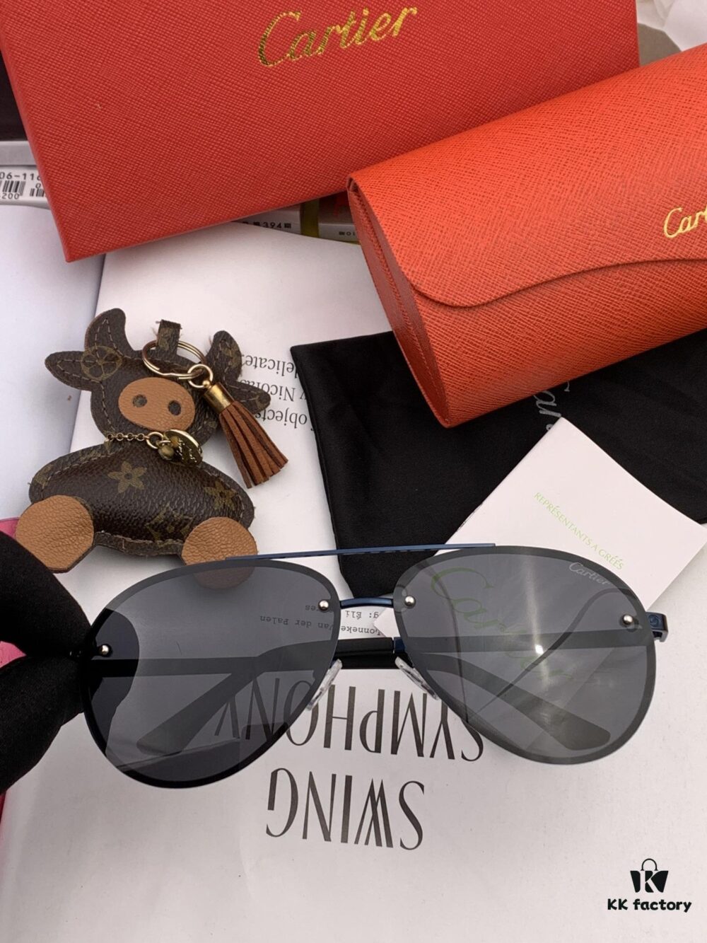 6931acb3ccd8ab3d7afa102d Cartier Unisex Polarized Sunglasses with Dual-Tone Lacquer Finish, Imported Polaroid Lenses Model: CK380664