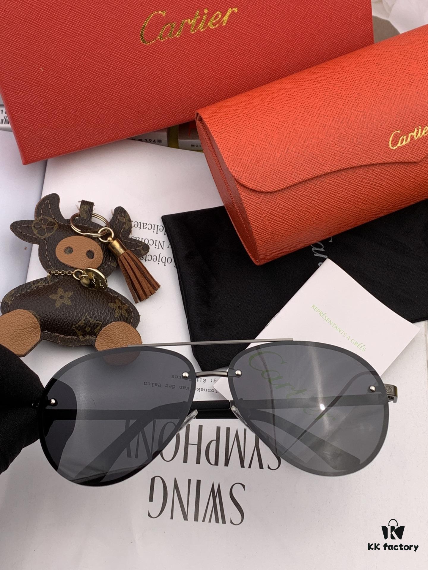 Cartier Unisex Polarized Sunglasses with Dual-Tone Lacquer Finish, Imported Polaroid Lenses Model: CK380664