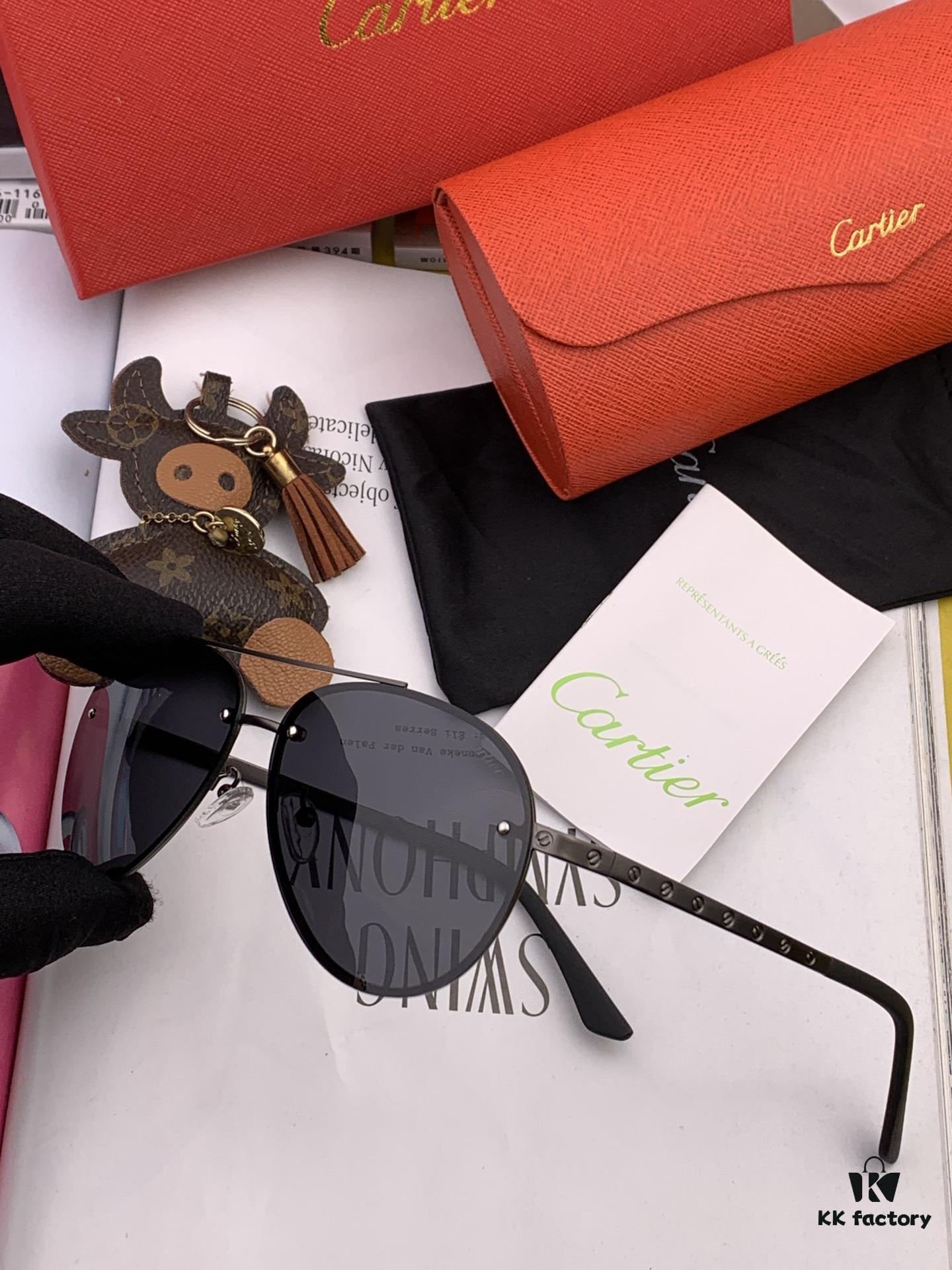 Cartier Unisex Polarized Sunglasses with Dual-Tone Lacquer Finish, Imported Polaroid Lenses Model: CK380664