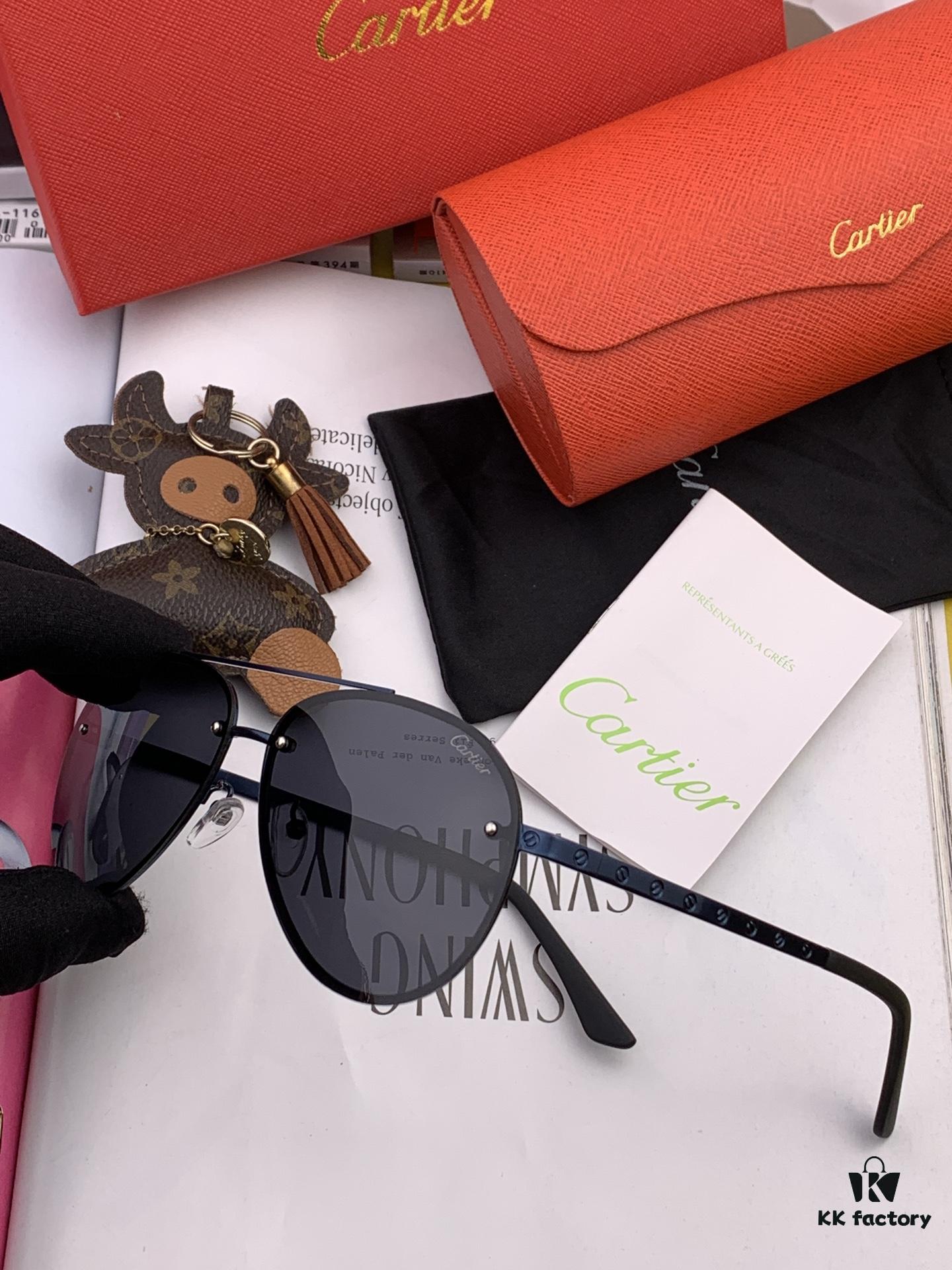 Cartier Unisex Polarized Sunglasses with Dual-Tone Lacquer Finish, Imported Polaroid Lenses Model: CK380664