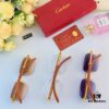 6931acb8ccd8ab3d7afa106a Cartier 2024 New Arrival Wooden Frame Temple Sunglasses, Frameless Fashion Unisex Eyewear