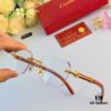 6931acb8ccd8ab3d7afa106c Cartier 2024 New Arrival Wooden Frame Temple Sunglasses, Frameless Fashion Unisex Eyewear