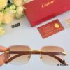 6931acb8ccd8ab3d7afa106e Cartier 2024 New Arrival Wooden Frame Temple Sunglasses, Frameless Fashion Unisex Eyewear