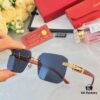 6931acb9ccd8ab3d7afa107d Cartier Retro Fashion Square Frameless Cut-Out Sunglasses Unisex, Celebrity-Inspired Trendy Shades