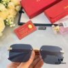 6931acb9ccd8ab3d7afa1082 Cartier Retro Fashion Square Frameless Cut-Out Sunglasses Unisex, Celebrity-Inspired Trendy Shades