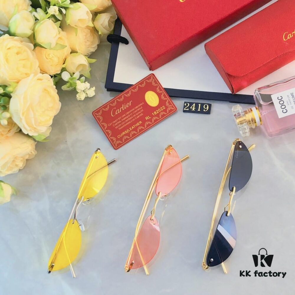 6931acb9ccd8ab3d7afa1084 Cartier European and American Style Personalized Mini Frameless Sunglasses, Trendy Ocean Lens Sunglasses, New Arrival Sun Glasses