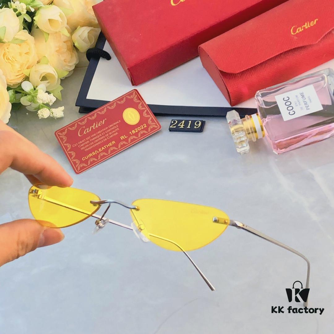 6931acbaccd8ab3d7afa1088 Cartier European and American Style Personalized Mini Frameless Sunglasses, Trendy Ocean Lens Sunglasses, New Arrival Sun Glasses