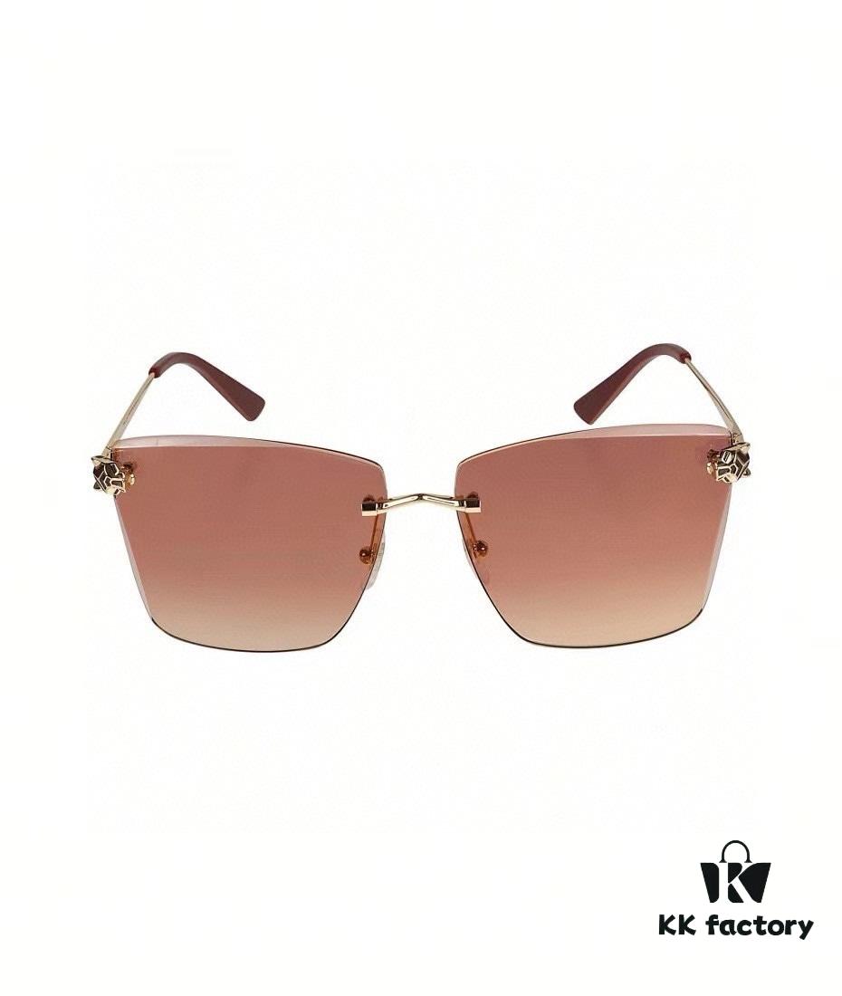 6931acbbccd8ab3d7afa109f Classic Painted Leopard Head Cartier Gold-Plated CT0397S Sunglasses
