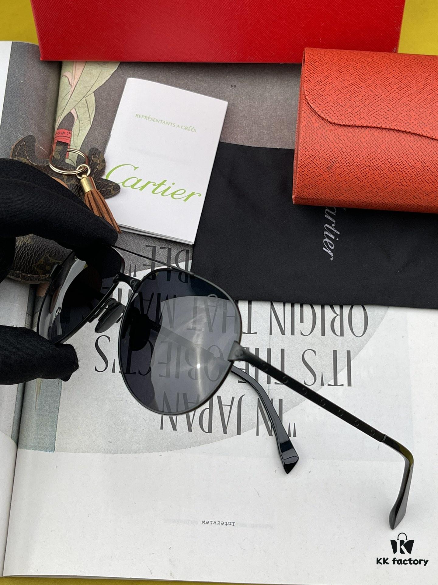 6931acbdccd8ab3d7afa10be Cartier Official Website 1:1 Large Aviator Sunglasses, High-End and Elegant, Minimalist Signature Logo on Temples, Luxurious Craftsmanship, Model: K2200