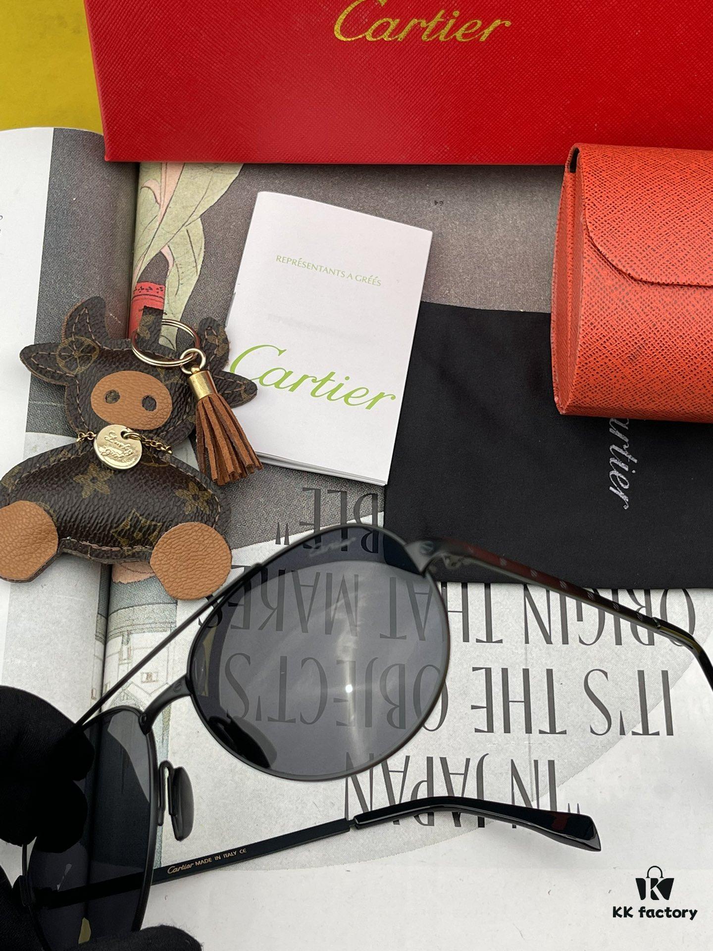 6931acbdccd8ab3d7afa10bf Cartier Official Website 1:1 Large Aviator Sunglasses, High-End and Elegant, Minimalist Signature Logo on Temples, Luxurious Craftsmanship, Model: K2200