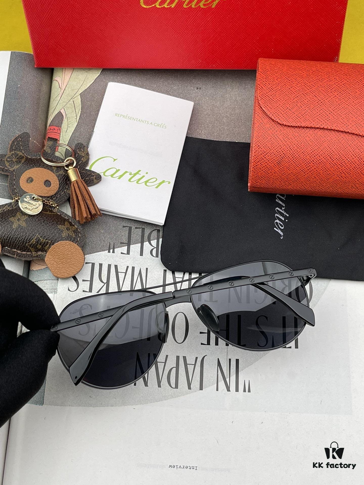 6931acbdccd8ab3d7afa10c0 Cartier Official Website 1:1 Large Aviator Sunglasses, High-End and Elegant, Minimalist Signature Logo on Temples, Luxurious Craftsmanship, Model: K2200