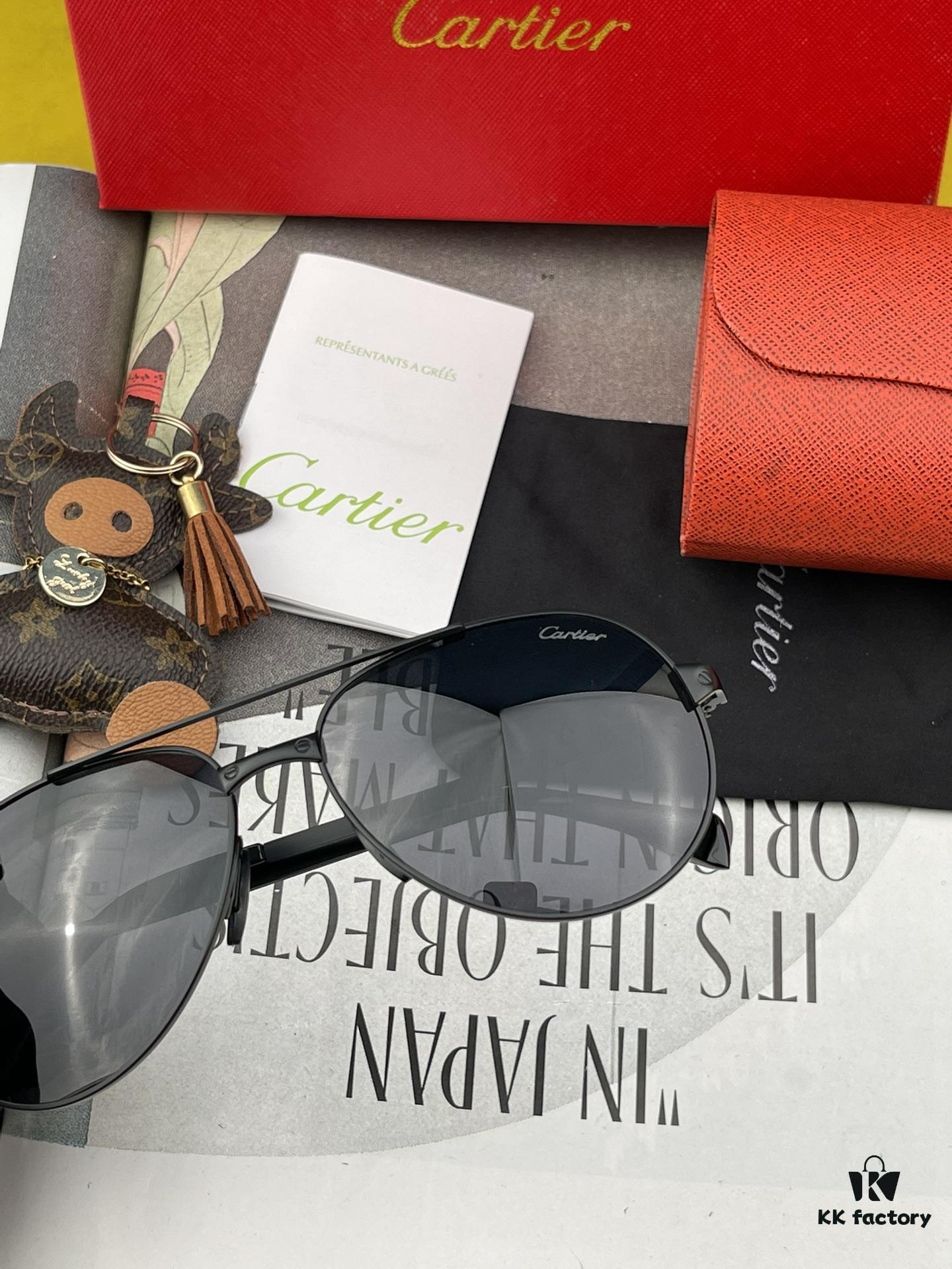 6931acbeccd8ab3d7afa10c1 Cartier Official Website 1:1 Large Aviator Sunglasses, High-End and Elegant, Minimalist Signature Logo on Temples, Luxurious Craftsmanship, Model: K2200
