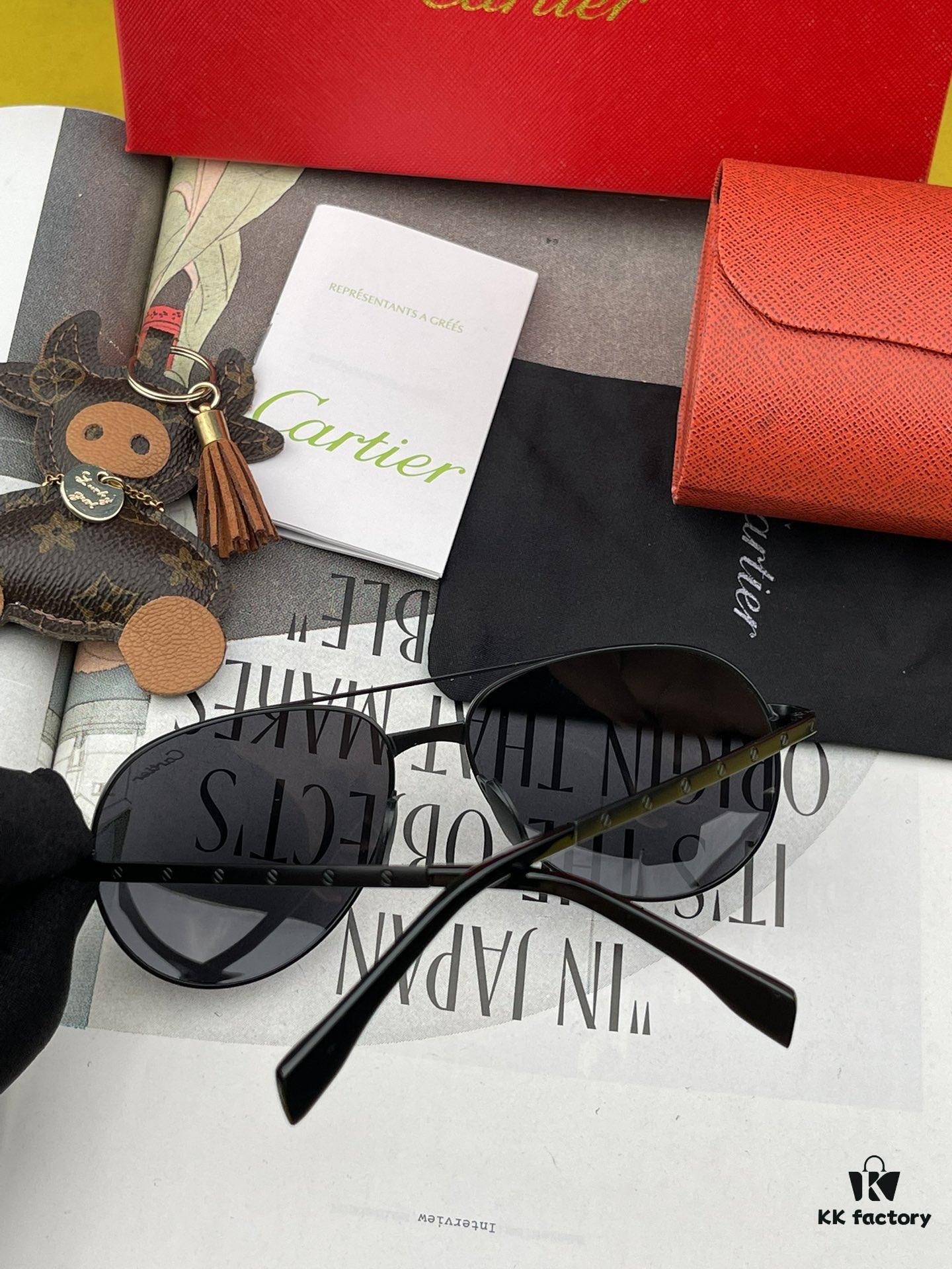 6931acbeccd8ab3d7afa10c2 Cartier Official Website 1:1 Large Aviator Sunglasses, High-End and Elegant, Minimalist Signature Logo on Temples, Luxurious Craftsmanship, Model: K2200