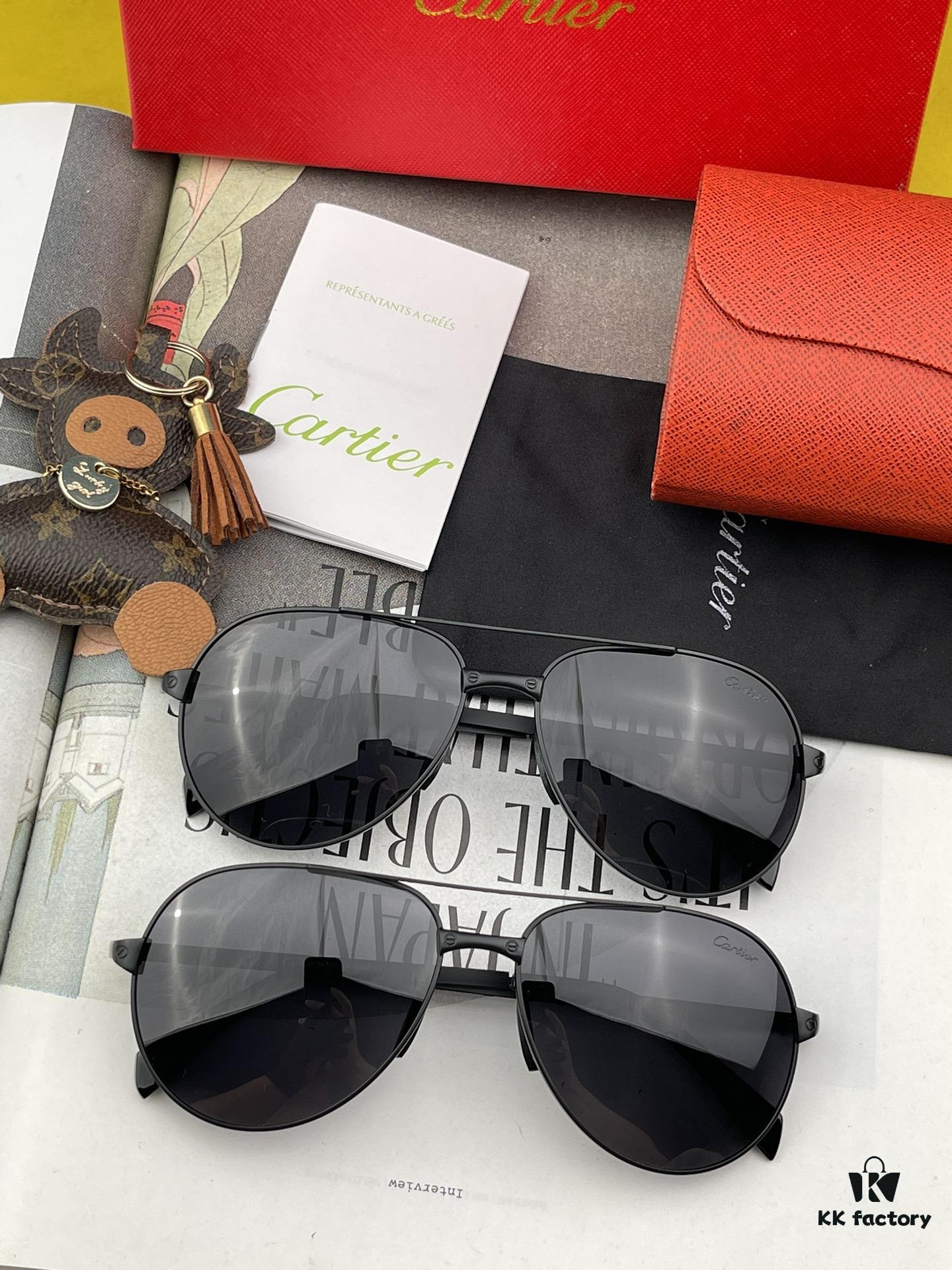 6931acbeccd8ab3d7afa10c3 Cartier Official Website 1:1 Large Aviator Sunglasses, High-End and Elegant, Minimalist Signature Logo on Temples, Luxurious Craftsmanship, Model: K2200