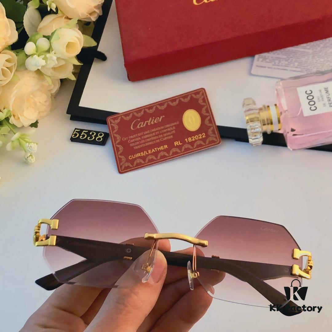6931acbfccd8ab3d7afa10d2 Cartier New Model Stylish Frameless Panther Decorated Sunglasses, Retro Fashion Unisex Driving Sun Glasses