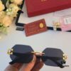 6931acbfccd8ab3d7afa10d3 Cartier New Model Stylish Frameless Panther Decorated Sunglasses, Retro Fashion Unisex Driving Sun Glasses