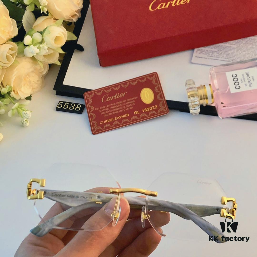 6931acbfccd8ab3d7afa10d4 Cartier New Model Stylish Frameless Panther Decorated Sunglasses, Retro Fashion Unisex Driving Sun Glasses