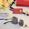 6931acbfccd8ab3d7afa10d5 Cartier New Model Stylish Frameless Panther Decorated Sunglasses, Retro Fashion Unisex Driving Sun Glasses