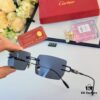 6931acc1ccd8ab3d7afa10f3 Cartier Fashion Unisex Lightweight Frameless Eyeglasses, Anti-Blue Light, Minimalist Design for Large Faces, Suitable for Myopia, Clear Lens Frame, Sunglasses