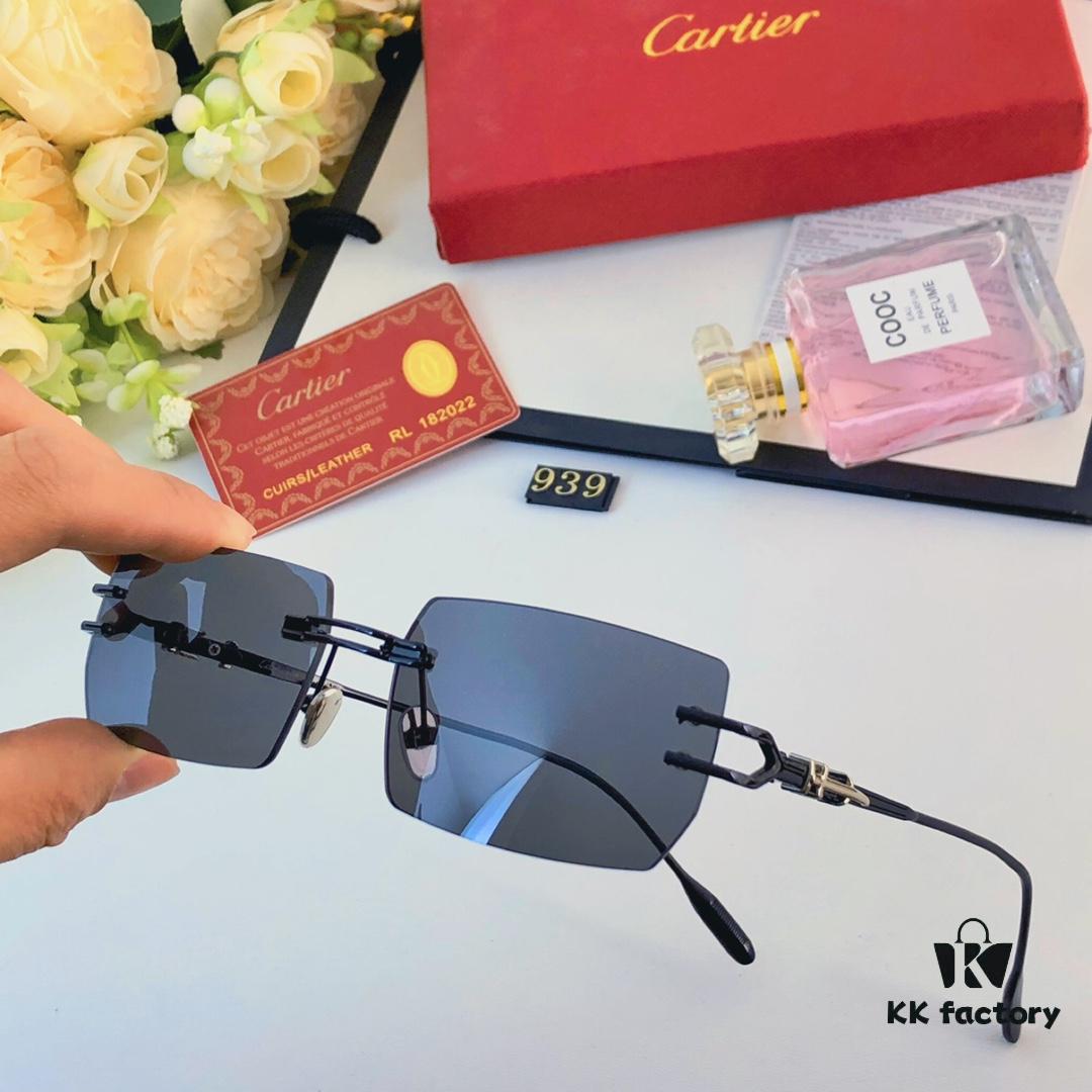 6931acc1ccd8ab3d7afa10f3 Cartier Fashion Unisex Lightweight Frameless Eyeglasses, Anti-Blue Light, Minimalist Design for Large Faces, Suitable for Myopia, Clear Lens Frame, Sunglasses