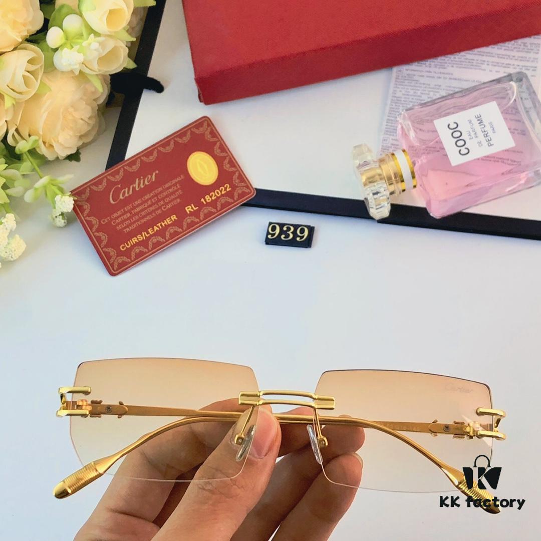 6931acc1ccd8ab3d7afa10f6 Cartier Fashion Unisex Lightweight Frameless Eyeglasses, Anti-Blue Light, Minimalist Design for Large Faces, Suitable for Myopia, Clear Lens Frame, Sunglasses