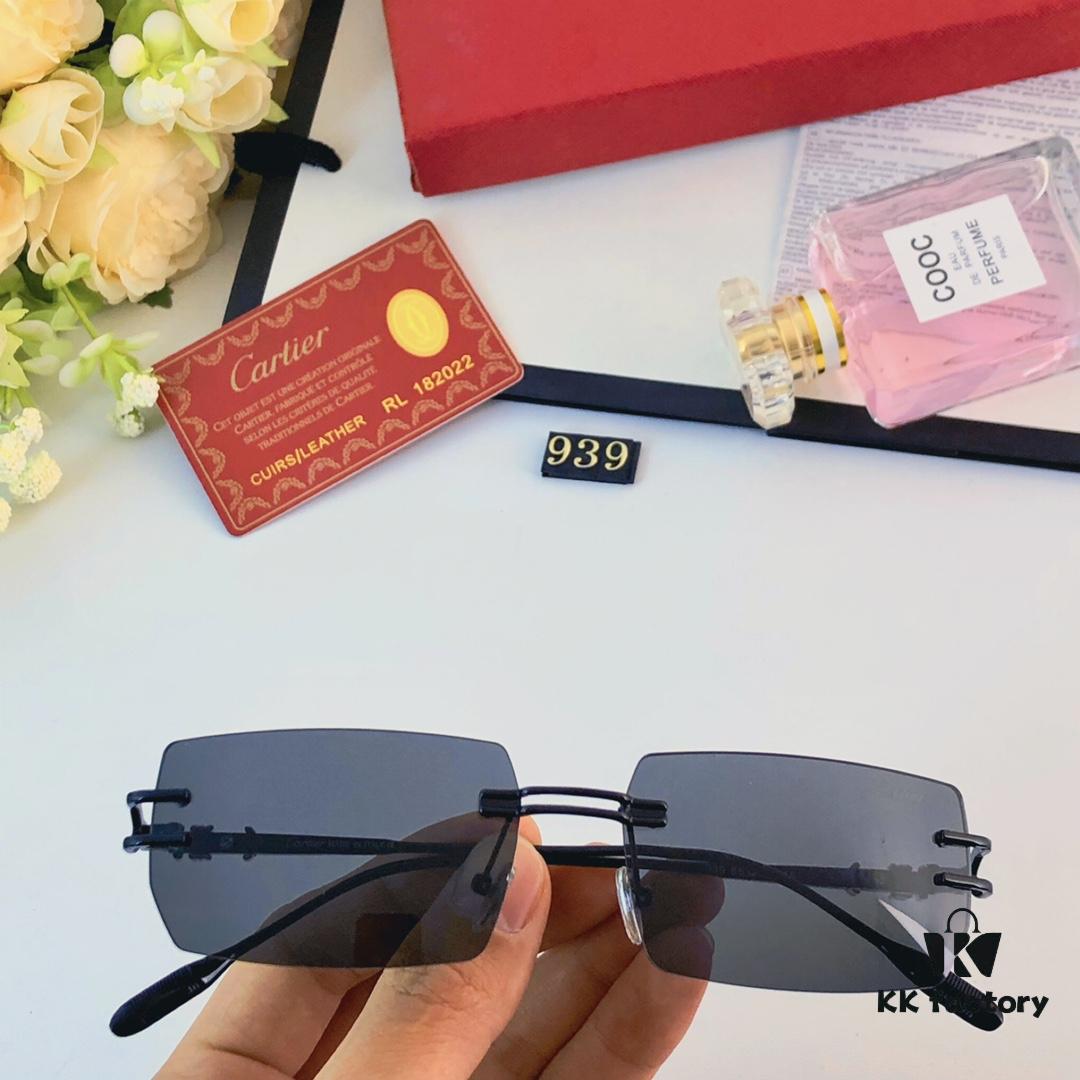 6931acc1ccd8ab3d7afa10f8 Cartier Fashion Unisex Lightweight Frameless Eyeglasses, Anti-Blue Light, Minimalist Design for Large Faces, Suitable for Myopia, Clear Lens Frame, Sunglasses