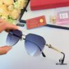 6931acc2ccd8ab3d7afa1105 Cartier 2024 New Large-Frame Sunglasses, Korean-Style Fashionable Sun Glasses, Metal Aviator Shades