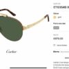 6931acccccd8ab3d7afa119c 120 Cartier Official Website Original One-to-One Replica, MODEL: CT0354/S, Size: 61-15-145