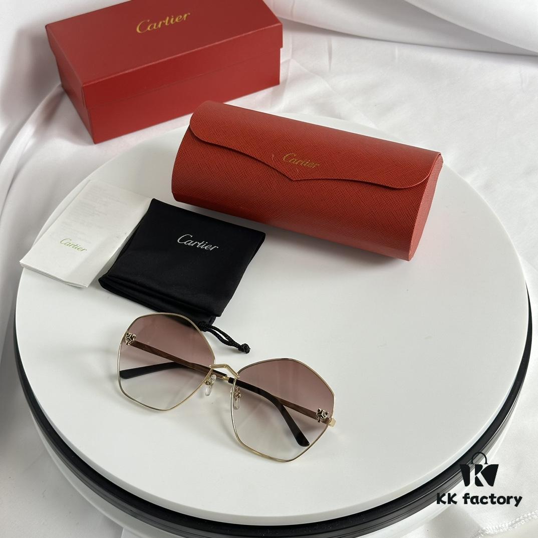 6931accdccd8ab3d7afa11a7 100 New Stylish Cartier Panther Head CT0356 Unisex Sunglasses with Vibrant Dual-Tone Plating, Lifelike 3D Panther Logo