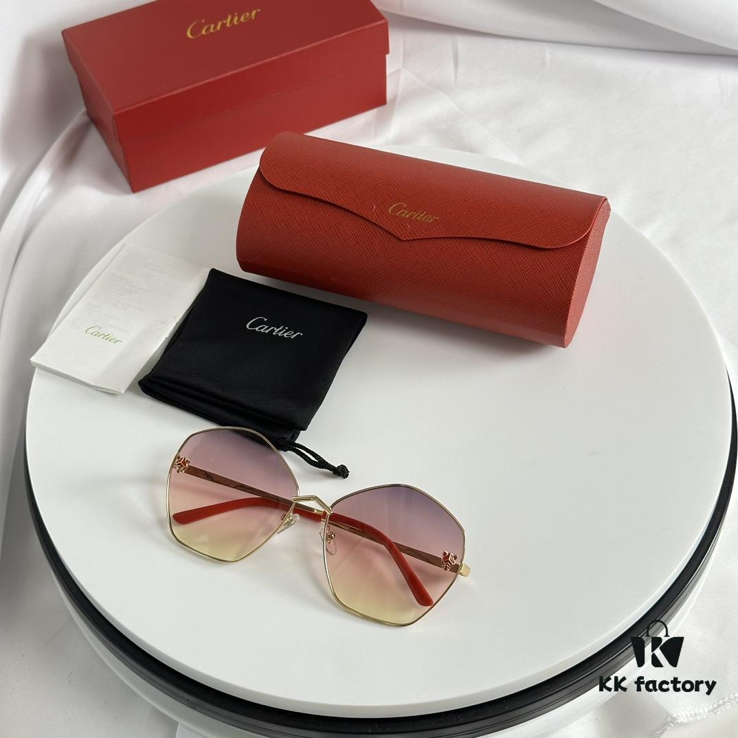 6931accdccd8ab3d7afa11a8 100 New Stylish Cartier Panther Head CT0356 Unisex Sunglasses with Vibrant Dual-Tone Plating, Lifelike 3D Panther Logo