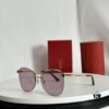 6931acceccd8ab3d7afa11b0 110 Cartier Golden Plated Nylon Round Cat-Eye Sunglasses Sun Protection Model CT0398S Size: 62□15-145