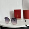 6931acceccd8ab3d7afa11b3 110 Cartier Golden Plated Nylon Round Cat-Eye Sunglasses Sun Protection Model CT0398S Size: 62□15-145