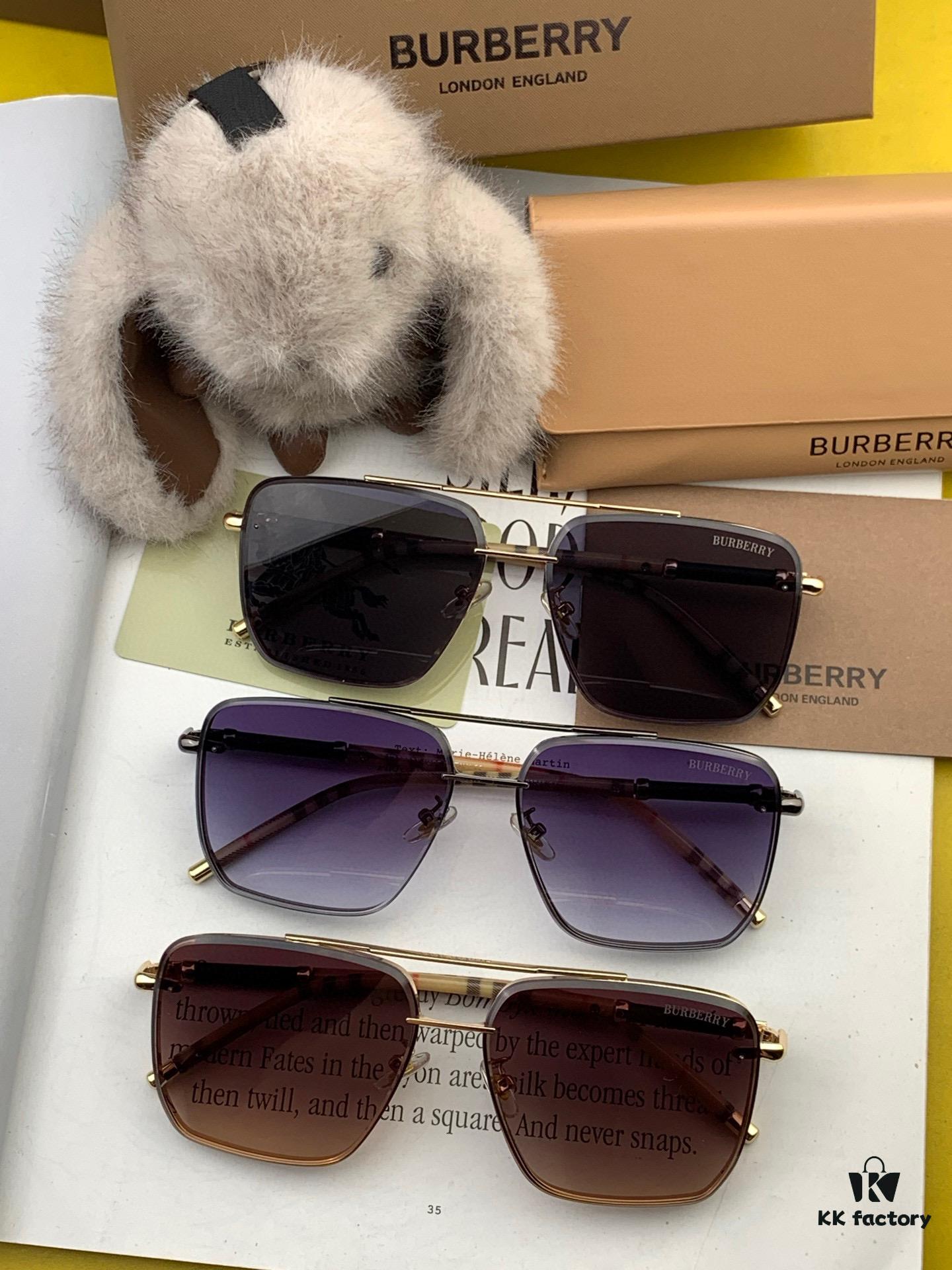 6931acd2ccd8ab3d7afa11f5 BURBERRY Men's Sunglasses, Authentic Round 'Bug-Eye' Design, High-Quality Unisex Style, Flattering Fit, New Arrival B62306