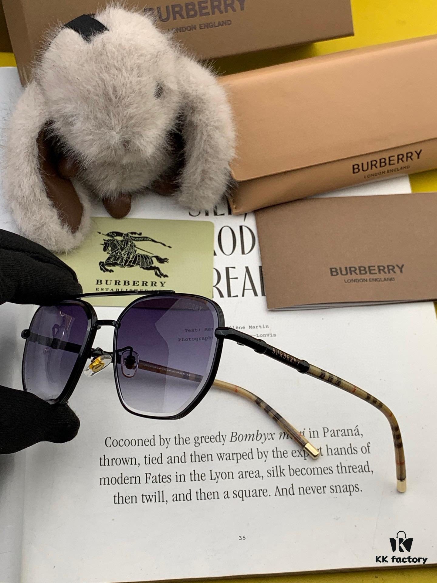 6931acd3ccd8ab3d7afa11f9 BURBERRY Men's Sunglasses Original Frog Style High-Quality Unisex Design New Arrival Model B62306