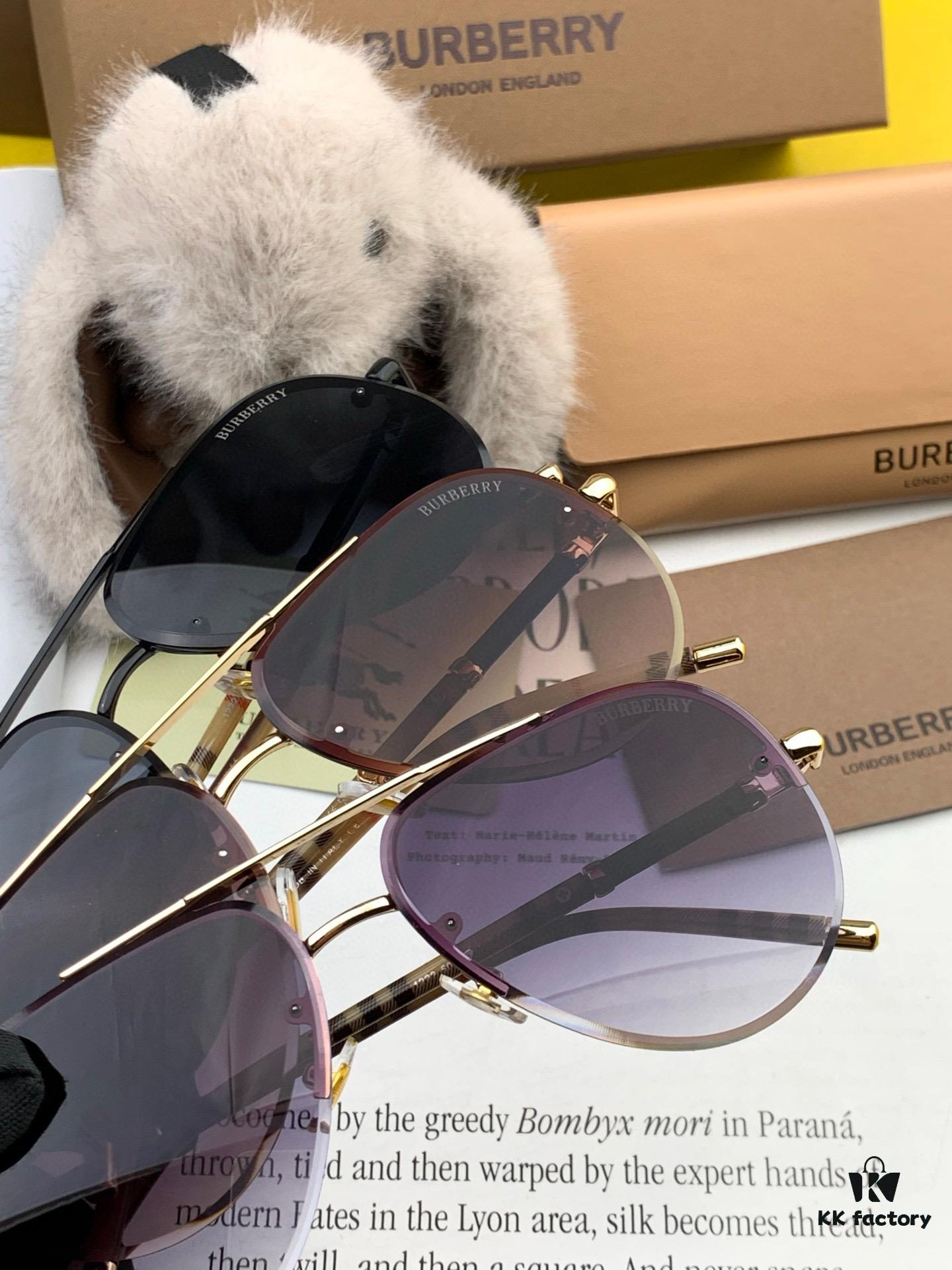 BURBERRY Men's Sunglasses, High-Quality Aviator Style, Flattering Fit, Latest Model B938