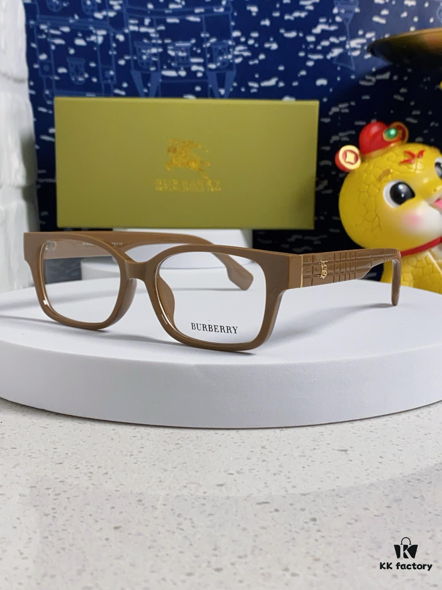 6931acd5ccd8ab3d7afa121e Burberry 2025 New Arrival High-Aesthetic Eyeglass Frame for Women, Large Frame Prescription-Compatible Clear Lens Glasses, Blue Light Blocking, Non-Powered Frame, Slimming Effect, Everyday Wear