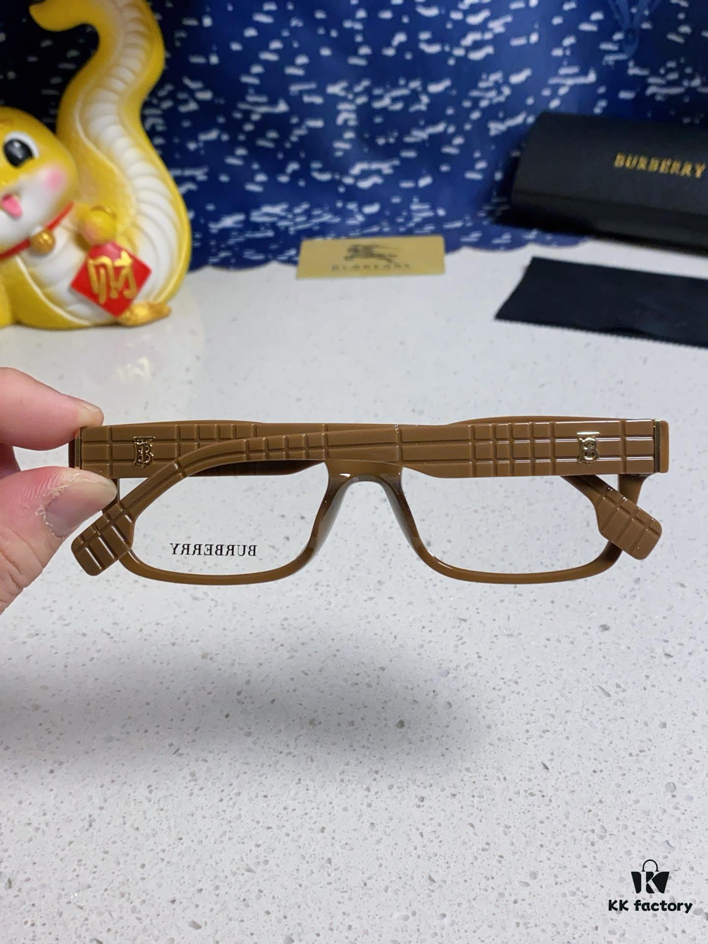 6931acd5ccd8ab3d7afa1222 Burberry 2025 New Arrival High-Aesthetic Eyeglass Frame for Women, Large Frame Prescription-Compatible Clear Lens Glasses, Blue Light Blocking, Non-Powered Frame, Slimming Effect, Everyday Wear