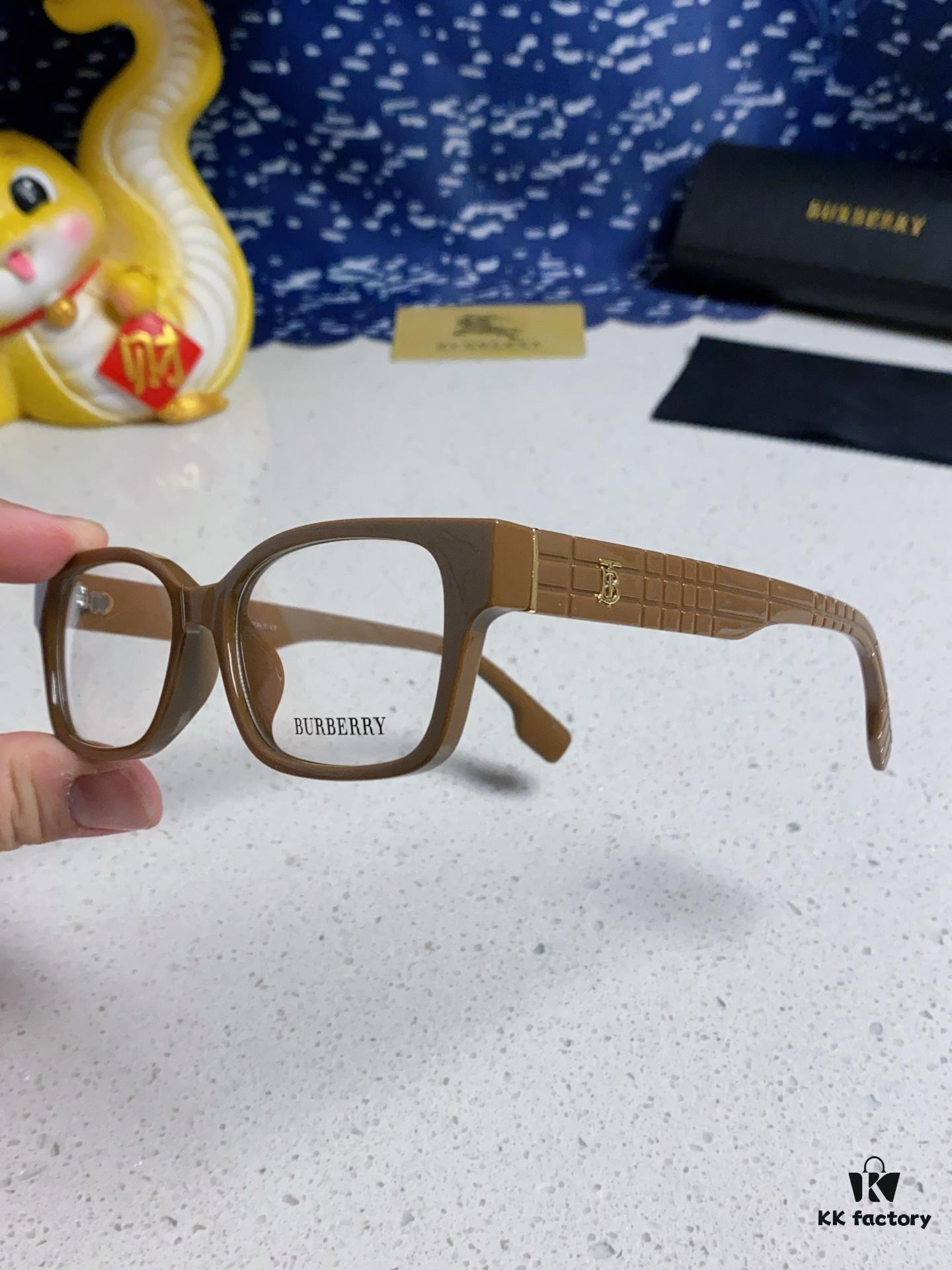 6931acd6ccd8ab3d7afa1223 Burberry 2025 New Arrival High-Aesthetic Eyeglass Frame for Women, Large Frame Prescription-Compatible Clear Lens Glasses, Blue Light Blocking, Non-Powered Frame, Slimming Effect, Everyday Wear