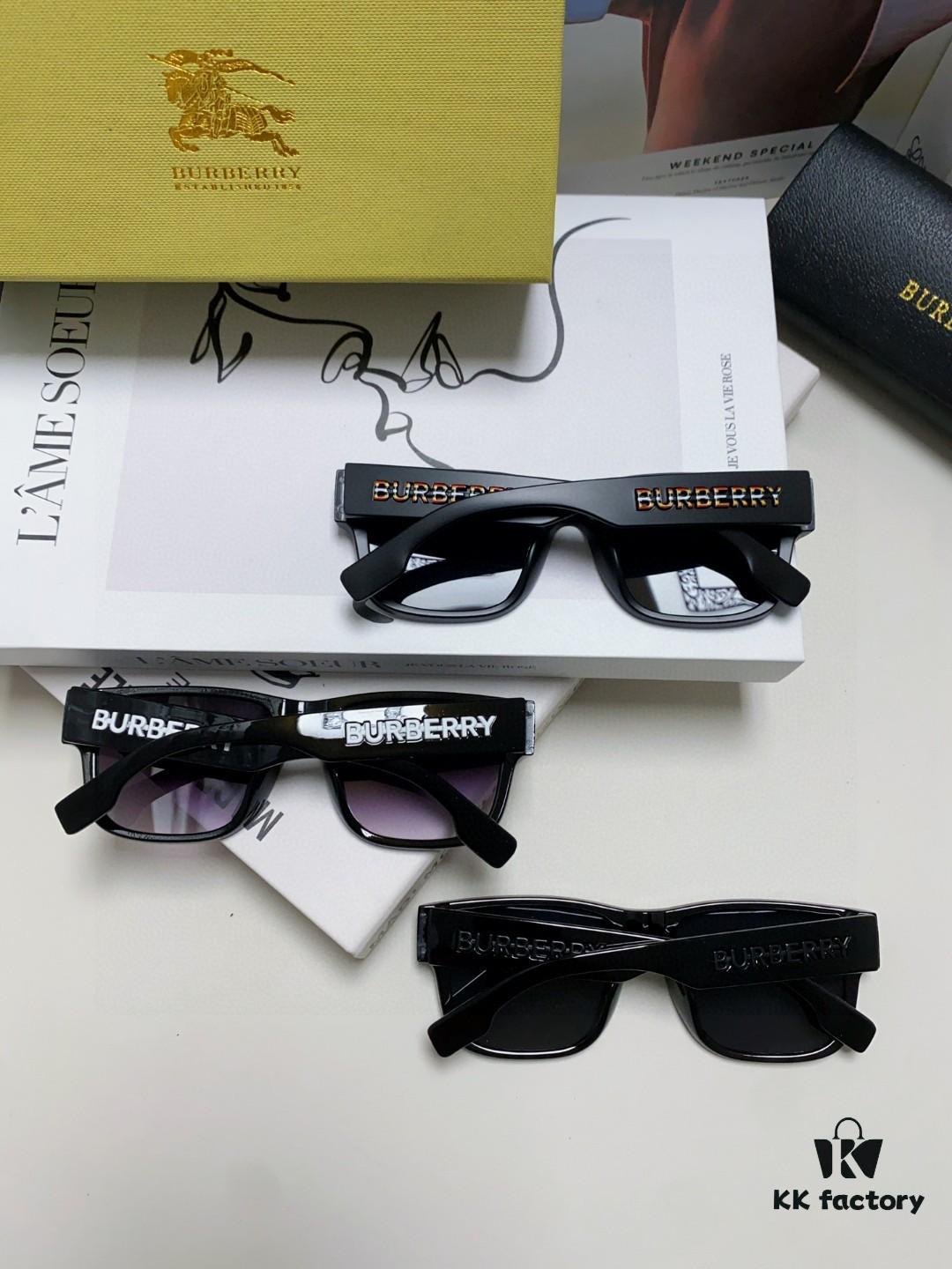 6931acf2ccd8ab3d7afa13a7 🆕 BURBERRY Burberry Cartoon 🛒 Logo Temple Design Trendy Sunglasses