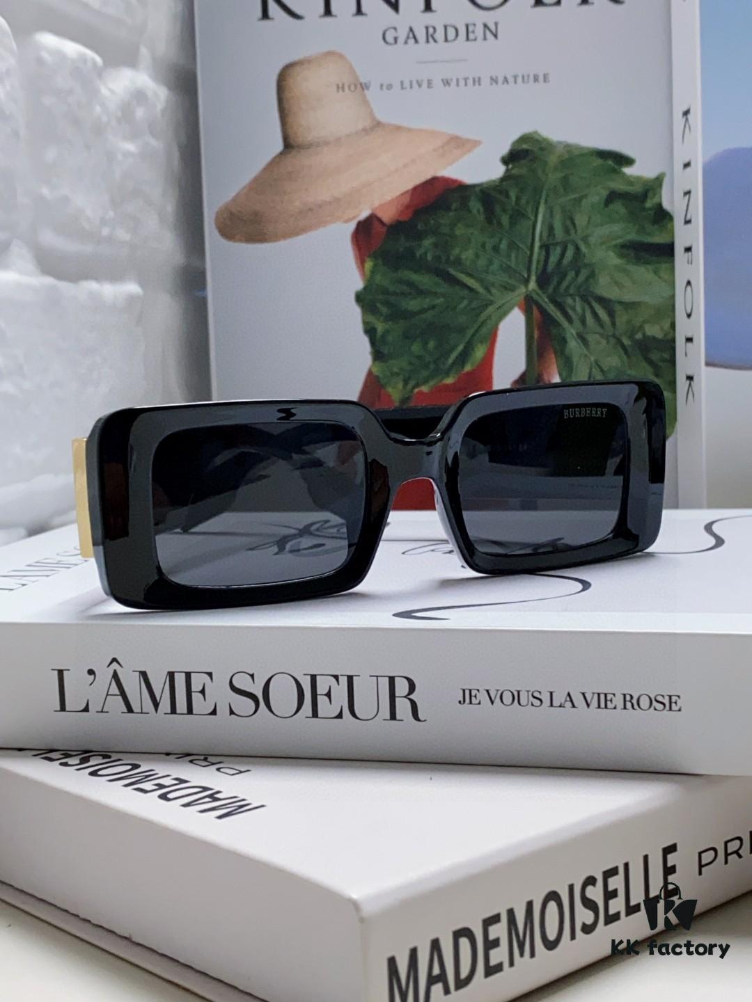 6931acf4ccd8ab3d7afa13c0 Burberry 2024 New Arrival Retro Stylish and Avant-Garde Sunglasses, High-Quality Unisex Square Frame Fashion Sun Glasses