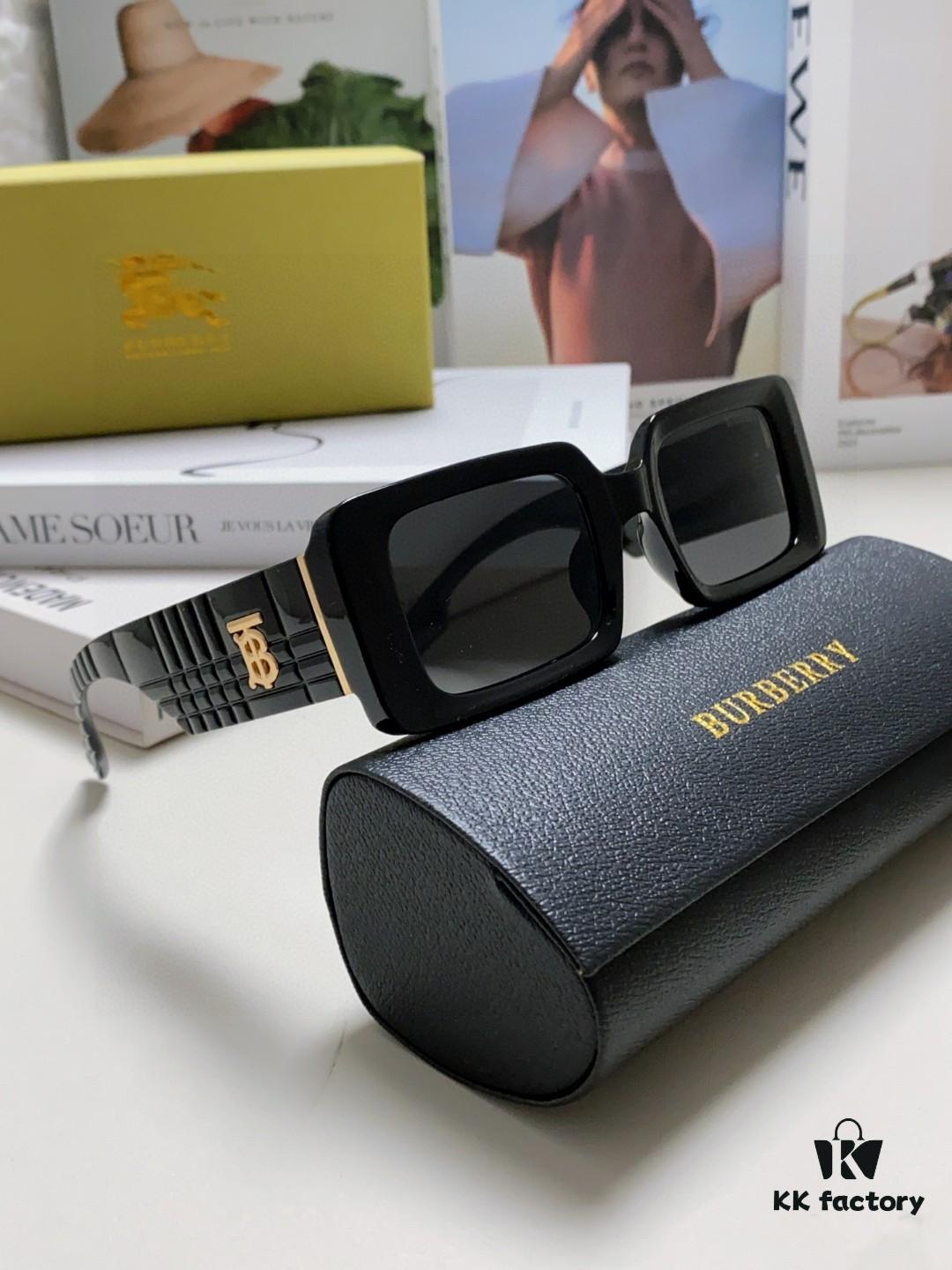 6931acf4ccd8ab3d7afa13c6 Burberry 2024 New Arrival Retro Stylish and Avant-Garde Sunglasses, High-Quality Unisex Square Frame Fashion Sun Glasses